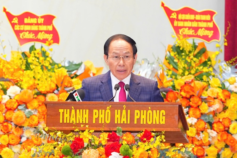 Ông Lê Tiến Châu, Bí thư Thành ủy Hải Phòng phát biểu chỉ đạo tại Okvip69.com bán cá nổ hủ