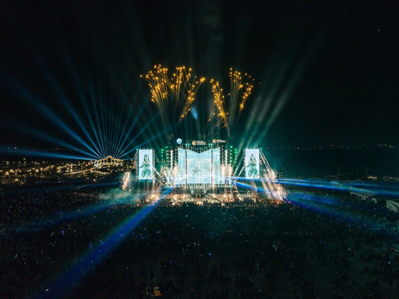 Thành phố Thiên niên kỷ T&T City Millennia bừng sáng trong đại nhạc hội. Ảnh: T&T Group