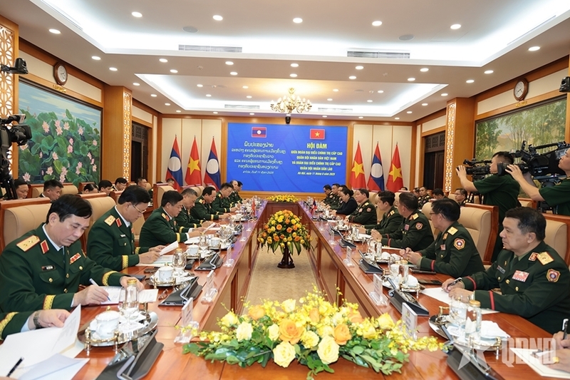 Quang cảnh hội đàm. Ảnh: QĐND