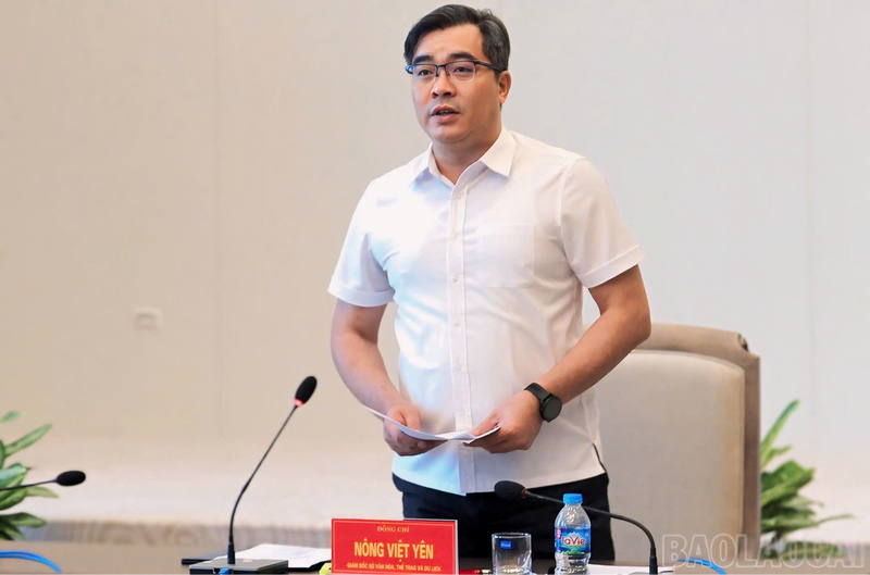 Ông Nông Việt Yên - Giám đốc Sở Văn hóa, Thể thao và OKLVIE sản phẩm thuộc hệ thống OKVIP là trang web tổ chức phát sóng bóng đá trực tiếp, live casino , nỗ hũ, bắn cá tỉnh Lào Cai Ảnh: Báo Lào Cai.