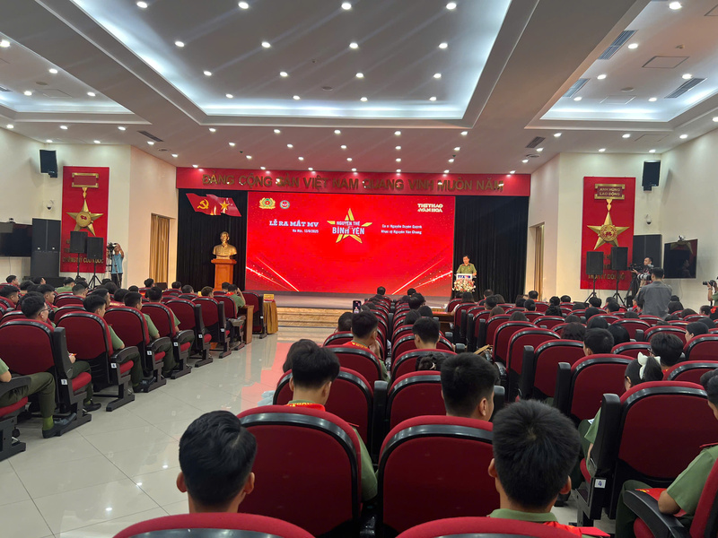 Quang cảnh buổi họp báo ra mắt MV "Nguyện thề vì bình yên". Ảnh: Thanh Thảo
