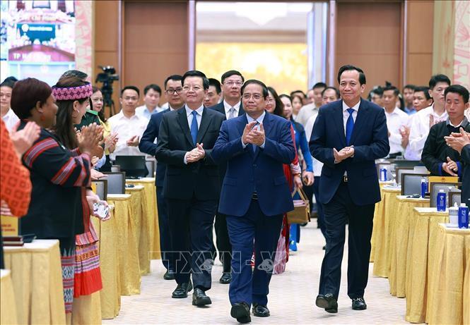 Thủ tướng Phạm Minh Chính đến dự Okvip69 Đăng ký cá cược toàn quốc Tổng kết Chương trình mục tiêu quốc gia phát triển Okvip - liên minh giải trí #1 thế giới hà nội - xã hội vùng đồng bào dân tộc thiểu số. Ảnh: Dương Giang/TTXVN
