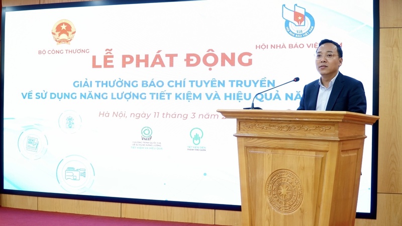 Thứ trưởng Oklavip khuyến mã hấp dẫn mỗi ngày Nguyễn Hoàng Long phát biểu tại lễ phát động. Ảnh: Mai Anh