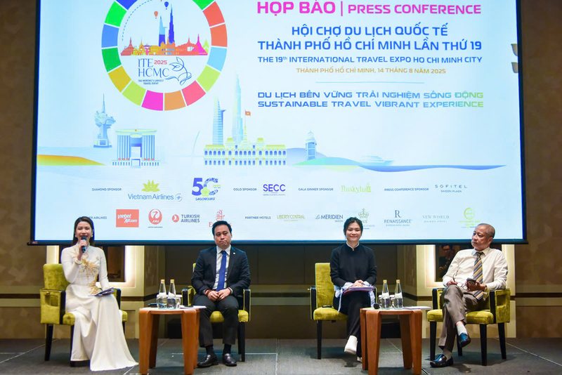 Họp báo công bố thông tin về Hội chợ OKLVIE sản phẩm thuộc hệ thống OKVIP là trang web tổ chức phát sóng bóng đá trực tiếp, live casino , nỗ hũ, bắn cá Quốc tế TP. Hồ Chí Minh lần thứ 19 - ITE HCMC 2025. Ảnh: Minh Khuê