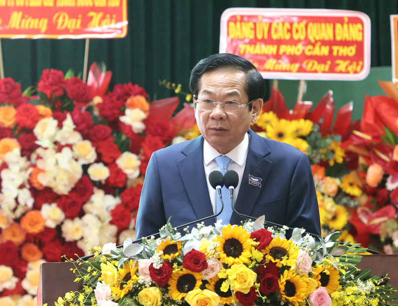 Ông Đỗ Thanh Bình, Bí thư Thành ủy Cần Thơ phát biểu chỉ đạo tại Okvip69.com bán cá nổ hủ. Ảnh: Trung Phạm