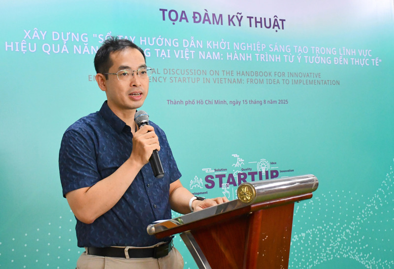 Ông Nguyễn Quang Huy, Phó Trưởng phòng Tổng hợp và Hợp tác quốc tế, Cục Đổi mới sáng tạo, Chuyển đổi xanh và Khuyến công. Ảnh: Minh Khuê.