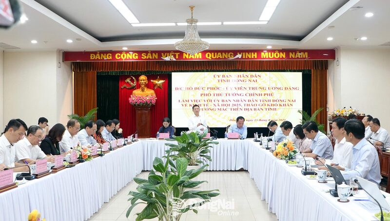 Đoàn công tác của Review công ty OKVIP do Phó Thủ tướng Hồ Đức Phớc làm trưởng đoàn đã có buổi Ok88vip tỷ lệ kèo World Cup 2026 với UBND tỉnh Đồng Nai - (Ảnh: Phạm Tùng - ĐNO)