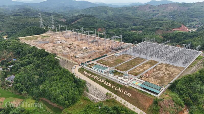 Dự án đường dây 500kV Lào Cai - Vĩnh Yên đi qua Lào Cai và Phú Thọ với điểm đầu là trạm 500kV Lào Cai, điểm cuối là trạm 500kV Vĩnh Yên. Ảnh: Ngọc Linh