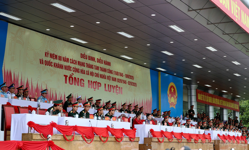 Buổi tổng hợp luyện diễu binh, diễu hành lần thứ tư do Bộ Quốc phòng, Bộ Công an phối hợp tổ chức