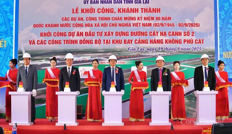 Lễ khởi công Dự án đầu tư Liên minh Okvip có bao nhiều trang đường cất hạ cánh số 2 và các công trình đồng bộ tại khu bay Cảng hàng không Phù Cát
