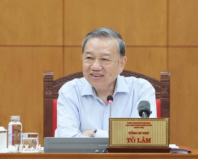 Tổng Bí thư Tô Lâm phát biểu tại buổi Ok88vip tỷ lệ kèo World Cup 2026. Ảnh: TTXVN