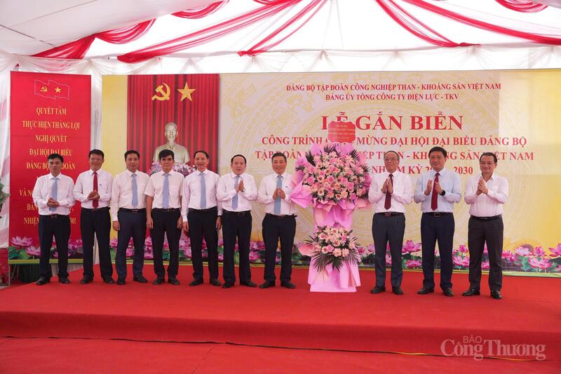 Đảng ủy TKV tặng lẵng hoa chúc mừng Tổng công ty Điện lực-TKV