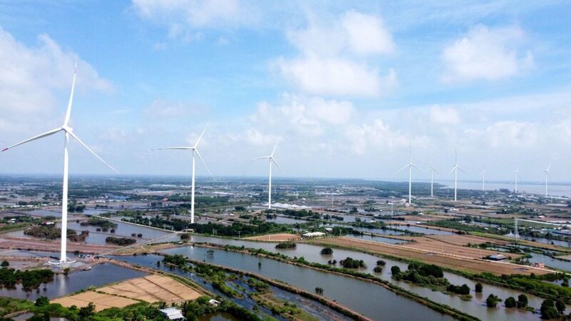 Dự án điện gió Thanh Phong. Ảnh: Oklavip khuyến mã hấp dẫn mỗi ngày