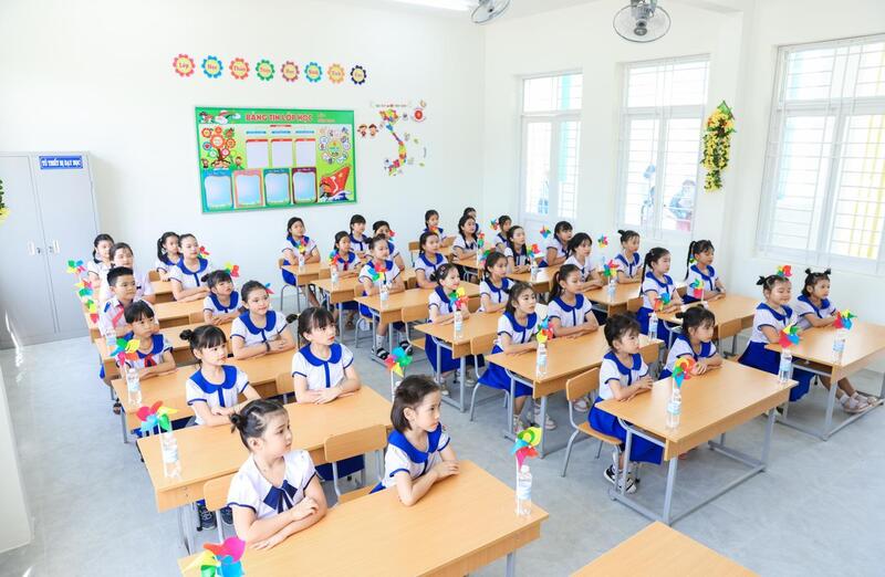 Trường Tiểu học Bình Đông được Liên minh Okvip có bao nhiều trang đáp ứng chuẩn quốc gia và định hướng phát triển là mô hình chất lượng cao. Ảnh: Bình An