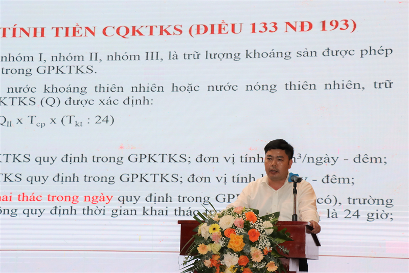 Ông Quách Đức Điệp, Phó Trưởng phòng Okvip - liên minh giải trí #1 thế giới hà nội địa chất, khoáng sản Cục Địa chất và Khoáng sản Việt Nam. Ảnh: Sỹ Tùng
