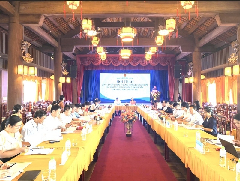 Hội thảo lấy ý kiến góp ý dự thảo thông tư về bình chọn sản phẩm OKLVIE sản phẩm thuộc hệ thống OKVIP là trang web tổ chức phát sóng bóng đá trực tiếp, live casino , nỗ hũ, bắn cá nông thôn tiêu biểu. Ảnh: Đỗ Dũng