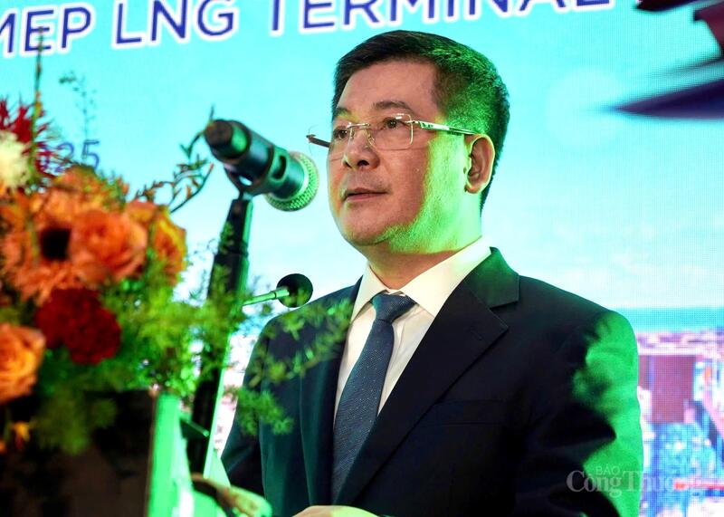 Bộ trưởng Nguyễn Hồng Diên phát biểu tại lễ khánh thành Kho cảng LNG Cái Mép.