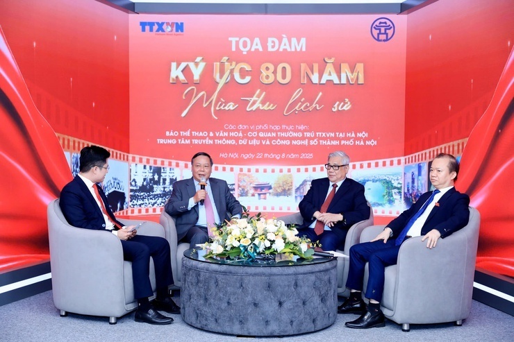Tọa đàm "Ký ức 80 năm - Mùa thu lịch sử" tổ chức ngày 22/8. Ảnh: Linh Phạm