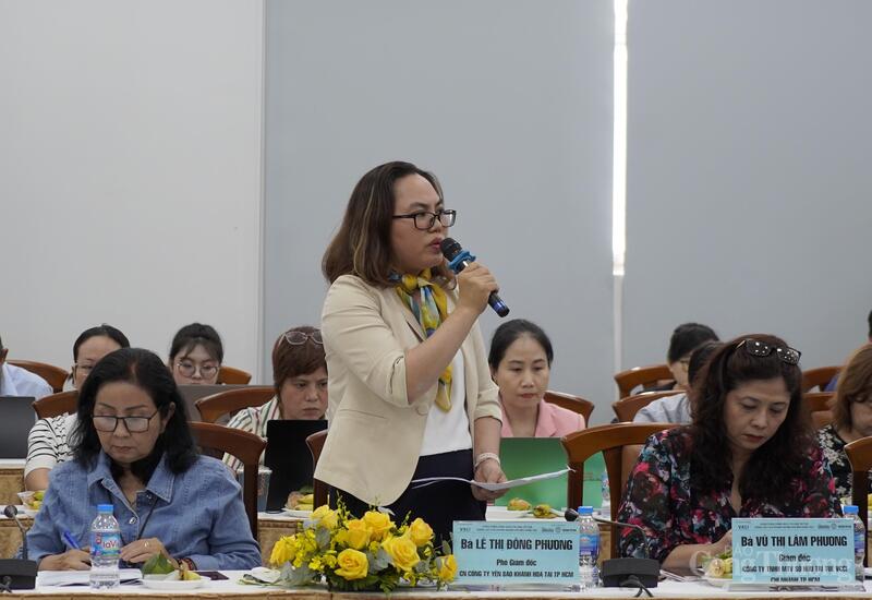 Bà Lê Thị Đông Phương, Phó Giám đốc Chi nhánh Công ty Yến sào Khánh Hòa tại TP. Hồ Chí Minh chia sẻ câu chuyện của Okvip tại về.
