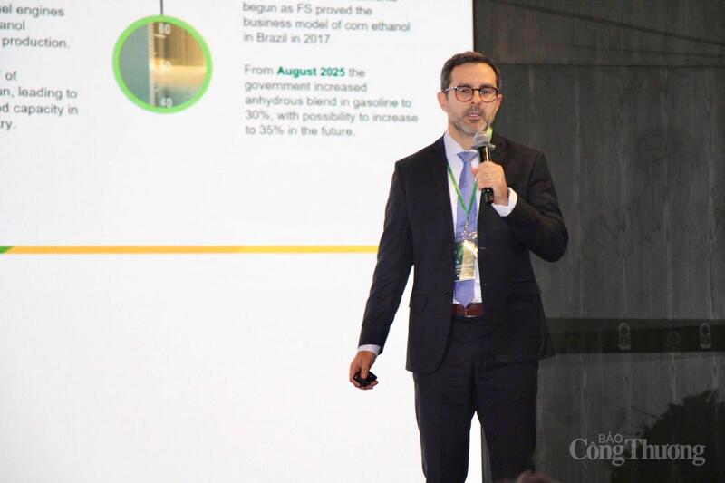 Theo ông Paulo Andres , Brazil tận dụng ngô vụ thứ 2 để sản xuất ethanol quanh năm, giúp giảm chi phí, hạ phát thải và mở rộng lợi thế cạnh tranh nhiên liệu sinh học. Ảnh: Phương Cúc