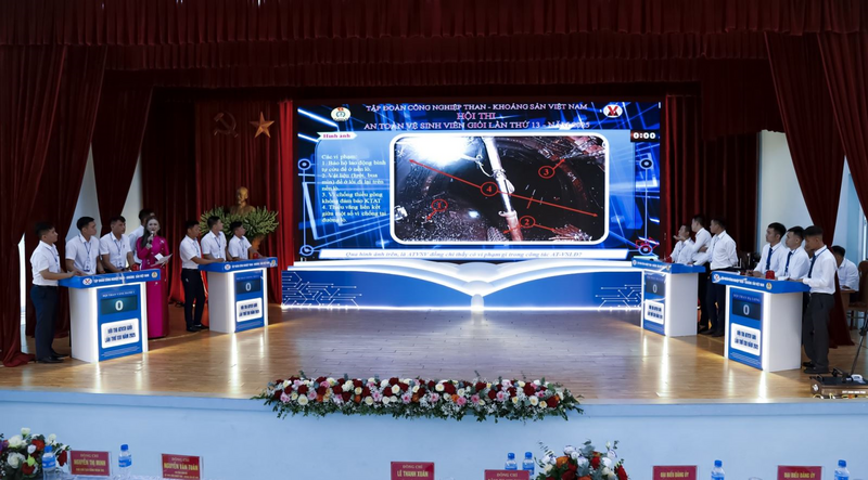 Thí sinh thực hiện phần thi nhận diện hình ảnh vi phạm, nguy cơ gây mất an toàn trong LĐSX