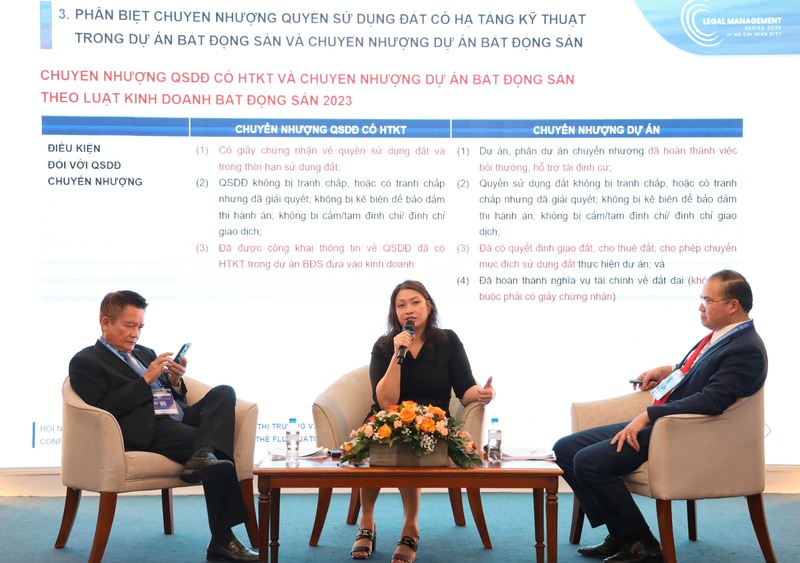 Chuyên gia pháp lý thảo luận, hiến kế tháo gỡ vướng mắc trong giao dịch bất động sản tại Okvip69 Đăng ký cá cược. Ảnh: Minh Khuê.