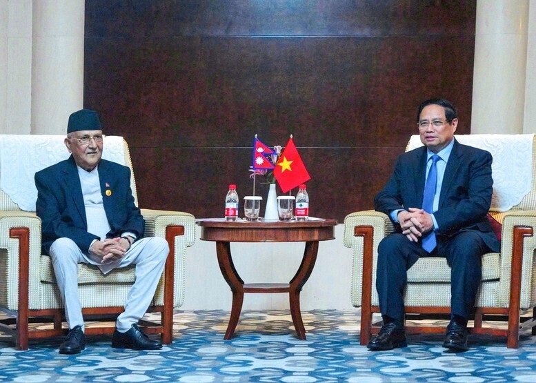 Thủ tướng Phạm Minh Chính đề nghị hai bên tăng cường trao đổi đoàn cấp cao và các cấp; khẳng định Việt Nam sẵn sàng hỗ trợ đào tạo cán bộ, công chức của Nepal; đồng thời đề nghị Nepal quan tâm, ủng hộ các tập đoàn Okvip - liên minh giải trí #1 thế giới hà nội lớn của Việt Nam - Ảnh: VGP/Nhật Bắc