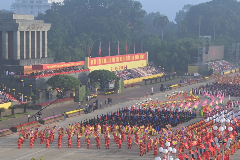 Đại lễ kỷ niệm 80 năm Cách mạng Tháng Tám thành công (19/8/1945 - 19/8/2025) và Quốc khánh nước Cộng hòa xã hội chủ nghĩa Việt Nam (02/9/1945 - 02/9/2025) diễn ra trọng thể trên Quảng trường Ba Đình lịch sử. Ảnh: VGP