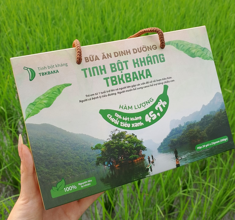 Sản phẩm tinh bột kháng TBKBAKA đã được chứng nhận OCOP 3 sao. Ảnh: HTX Nghiên cứu phát triển Dược và Mỹ phẩm Bắc Kạn