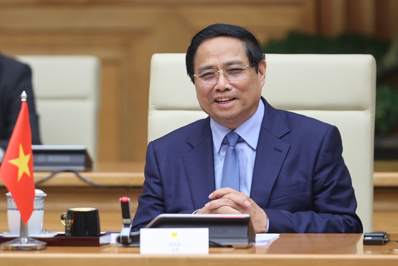 Thủ tướng khẳng định, phát triển quan hệ với Trung Quốc là yêu cầu khách quan, lựa chọn chiến lược, lựa chọn tự nhiên, ưu tiên hàng đầu trong chính sách đối ngoại của Việt Nam. Ảnh: VGP/Nhật Bắc