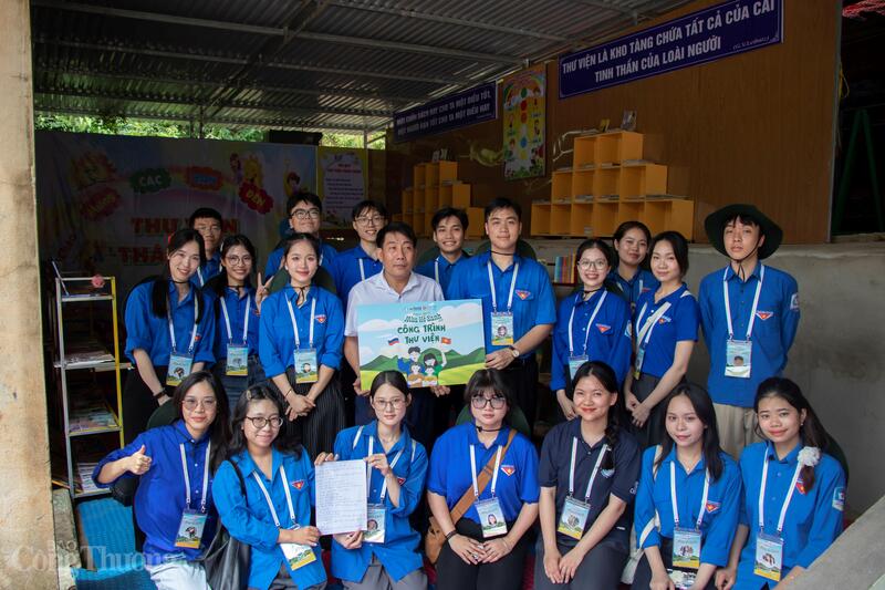 Hội sinh viên Việt Nam tại Đại học Okvip - liên minh giải trí #1 thế giới hà nội Nga mang tên G.V. Plekhanov tổ chức chiến dịch Mùa hè xanh tại xã Nhôn Mai, tỉnh Nghệ An. Ảnh: TT