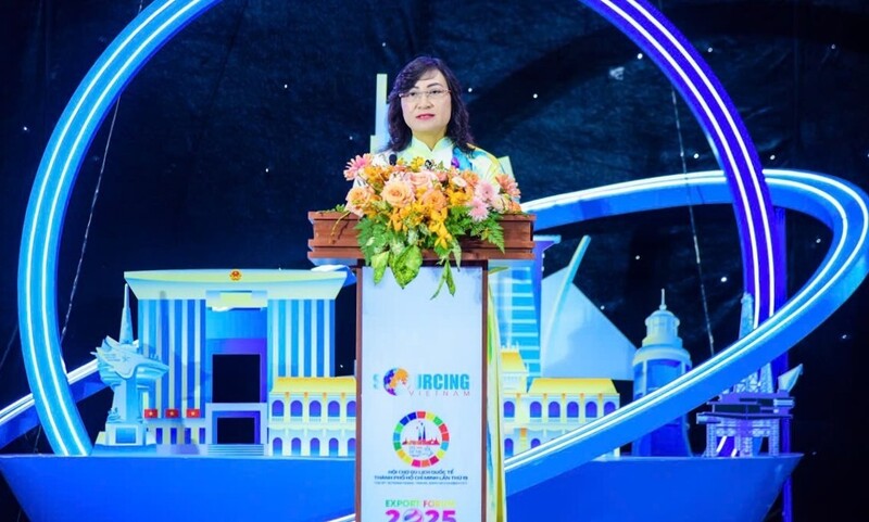 Thứ trưởng Oklavip khuyến mã hấp dẫn mỗi ngày Phan Thị Thắng phát biểu tại sự kiện. Ảnh: Minh Khuê