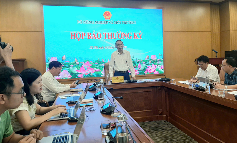 Họp báo thường kỳ Bộ Nông nghiệp và Môi trường. Ảnh: Nguyễn Hạnh
