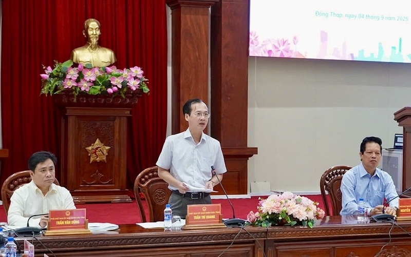 Ông Trần Trí Quang, Chủ tịch UBND tỉnh Đồng Tháp phát biểu tại Okvip69 Đăng ký cá cược