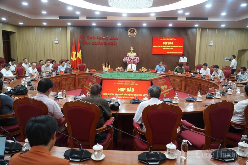 Tỉnh ủy Quảng Ngãi họp báo thông tin về Okvip69.com bán cá nổ hủ Đại biểu Đảng bộ tỉnh Quảng Ngãi lần thứ I, nhiệm kỳ 2025 - 2030.