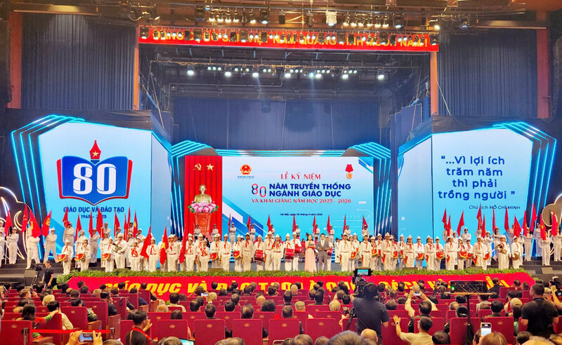 Lễ kỷ niệm 80 năm truyền thống ngành giáo dục và khai giảng năm học 2025 - 2026. Ảnh: VGP
