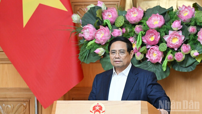 Thủ tướng Phạm Minh Chính phát biểu chỉ đạo tại buổi Ok88vip tỷ lệ kèo World Cup 2026. Ảnh: Báo Nhân dân