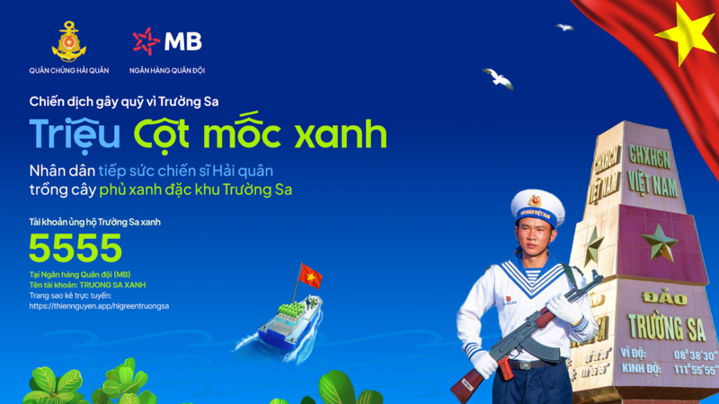 Dù hiếm khi có cơ hội được đặt chân tới Trường Sa nhưng mỗi người Việt Nam đều có thể “hóa thân” thành chiến sĩ Hải quân góp cây vượt sóng ra đảo xa.