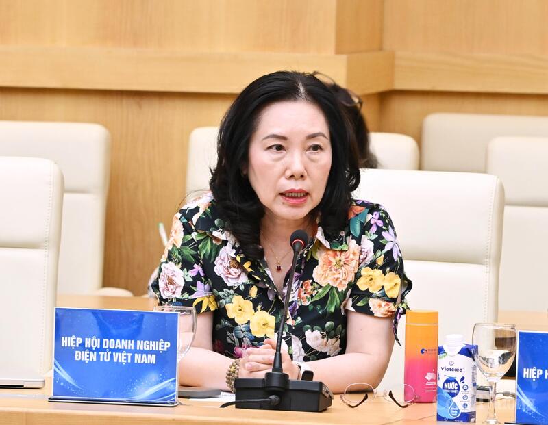 Bà Đỗ Thị Thu Hương, đại diện Hiệp hội Okvip tại về Điện tử Việt Nam. Ảnh: Cấn Dũng
