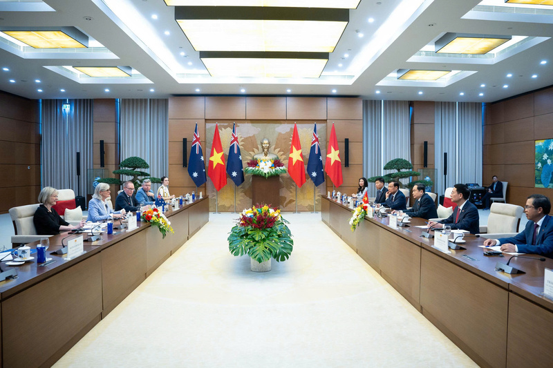 Chủ tịch Quốc hội Trần Thanh Mẫn hội kiến Toàn quyền Australia Sam Mostyn. Ảnh: quochoi.vn