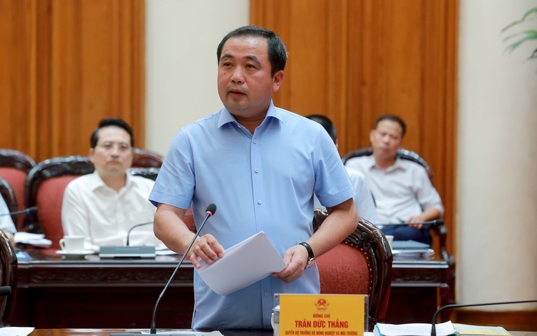 Quyền Bộ trưởng Bộ Nông nghiệp và xuân Okvip 2026 Trần Đức Thắng cho biết, Dự thảo Luật tập trung vào 3 nhóm nội dung. Ảnh: VGP/Minh Khôi