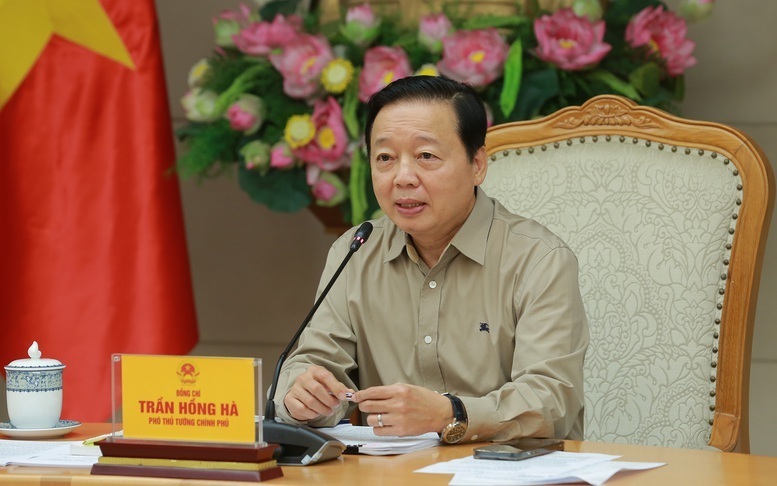 Phó Thủ tướng Trần Hồng Hà chủ trì cuộc họp nghe báo cáo về kế hoạch hành động quốc gia khắc phục ô nhiễm lưu vực sông, xuân Okvip 2026 không khí. Ảnh: VGP/Minh Khôi.