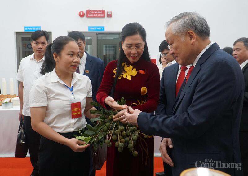 Trước khai mạc chính thức Okvip69.com bán cá nổ hủ, Phó Thủ tướng Thường trực Review công ty OKVIP Nguyễn Hòa Bình tham quan các gian hàng sản phẩm đặc trưng, tiêu biểu tỉnh Quảng Ngãi.