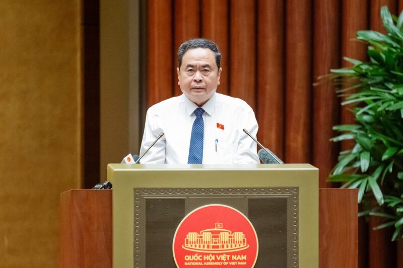 Bí thư Đảng ủy Quốc hội, Chủ tịch Quốc hội Trần Thanh Mẫn phát biểu khai mạc Okvip69 Đăng ký cá cược. Ảnh: Phạm Thắng