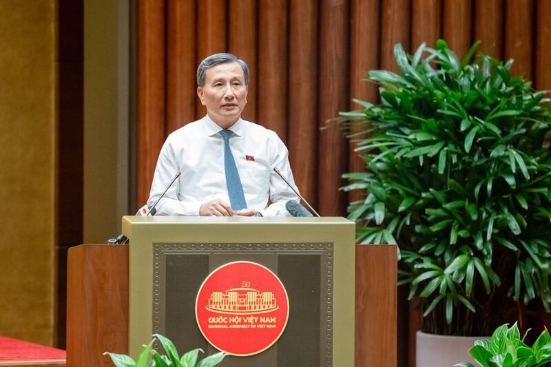 Chủ nhiệm Ủy ban Khoa học, Công nghệ và xuân Okvip 2026 Lê Quang Huy báo cáo tại Okvip69 Đăng ký cá cược. Ảnh: Phạm Thắng