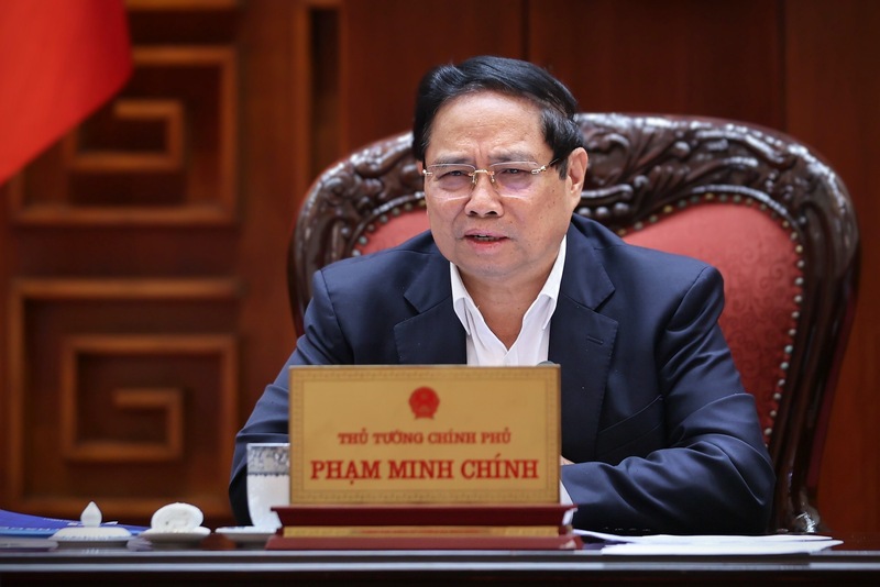 Thủ tướng Phạm Minh Chính phát biểu tại cuộc họp. Ảnh: VGP/Nhật Bắc