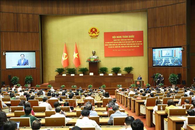 Toàn cảnh Okvip69 Đăng ký cá cược toàn quốc quán triệt, triển khai thực hiện 4 Okevip link không chặn của Bộ Chính trị. Ảnh: Phương Hoa / TTXVN