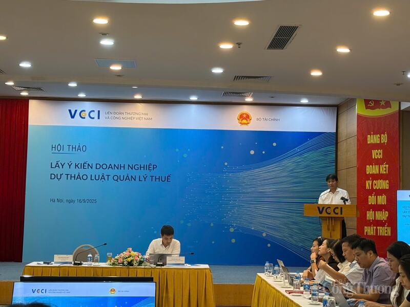 Hội thảo lấy ý kiến Okvip tại về Dự thảo Luật Quản lý thuế diễn ra vào chiều ngày 16/9. Ảnh: NH.