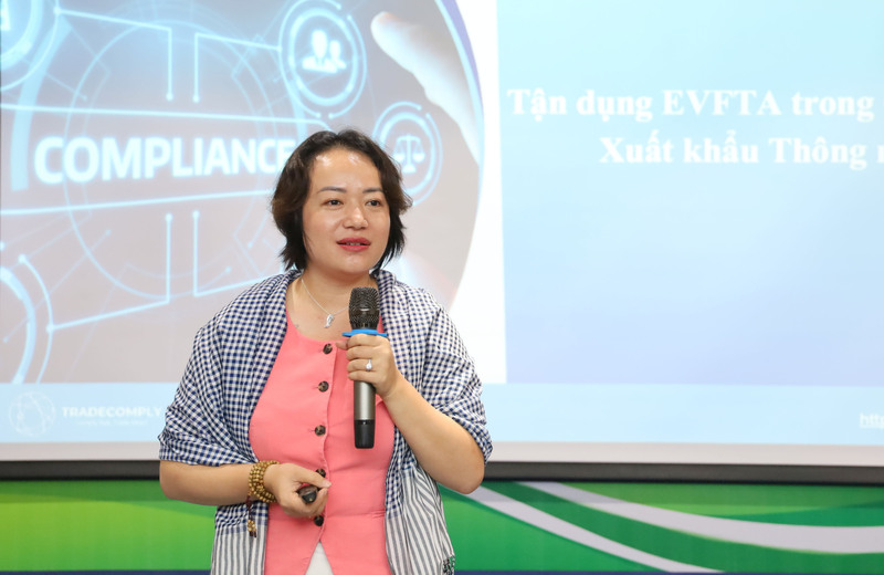 Bà Nguyễn Thị Phượng, Giám đốc điều hành Công ty TradeComply. Ảnh: Minh Khuê.