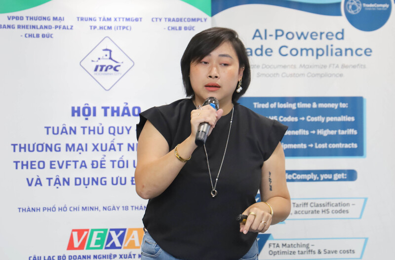 Bà Phan Thụy My, Trưởng Văn phòng đại diện Thương mại bang Rheinland-Pfalz (Đức). Ảnh: Minh Khuê.